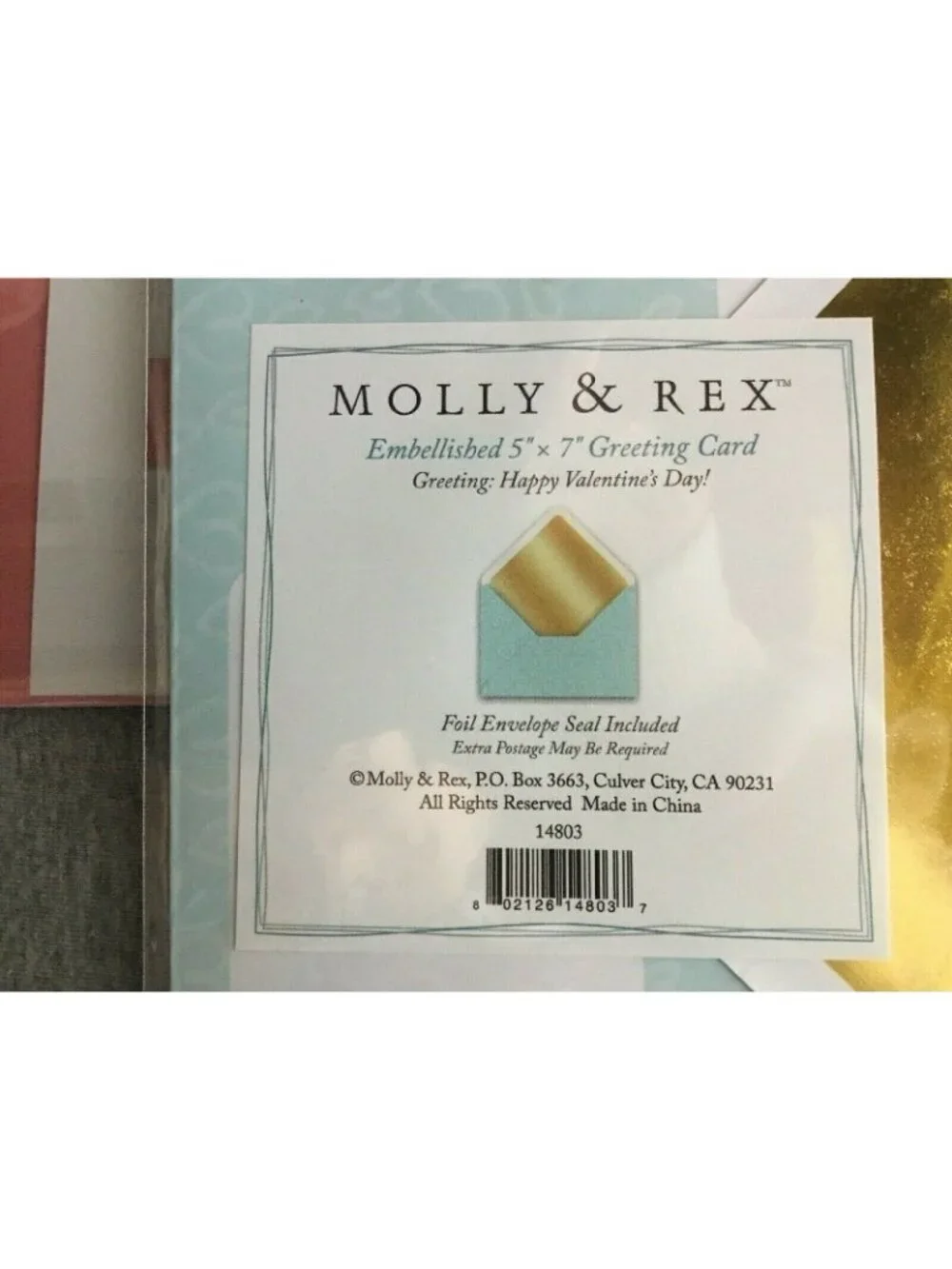 Valentine Day Cards  Molly & Rex Lady Jayne Blue Ink New In Package lot of 5